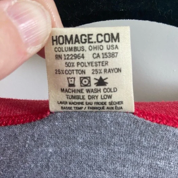 Red and Grey Baseball 3/4 Sleeve Raglan Tee - Picture 6 of 13